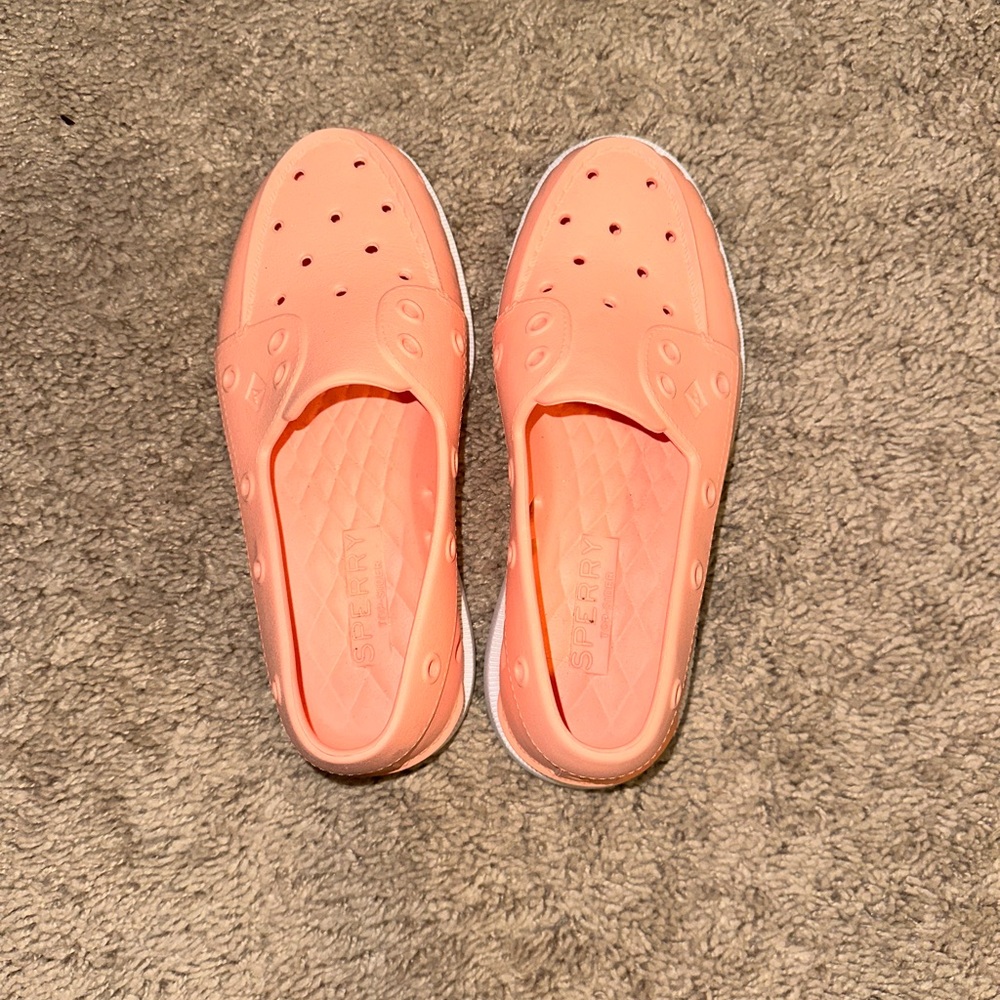 Sperry Peach Slip-On Clogs